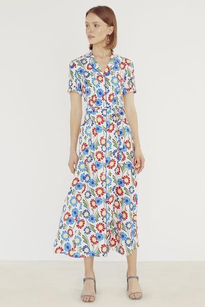 HVN Sunflower Long Maria Dress