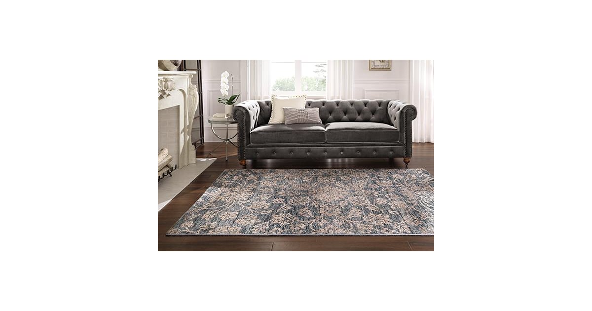 Gordon Leather 1Piece Sofa in Grey Velvet (800, originally 999