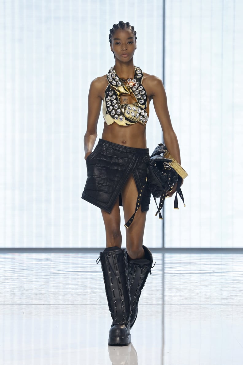 The Balmain Chain-Link Top on the Spring/Summer 2022 Runway