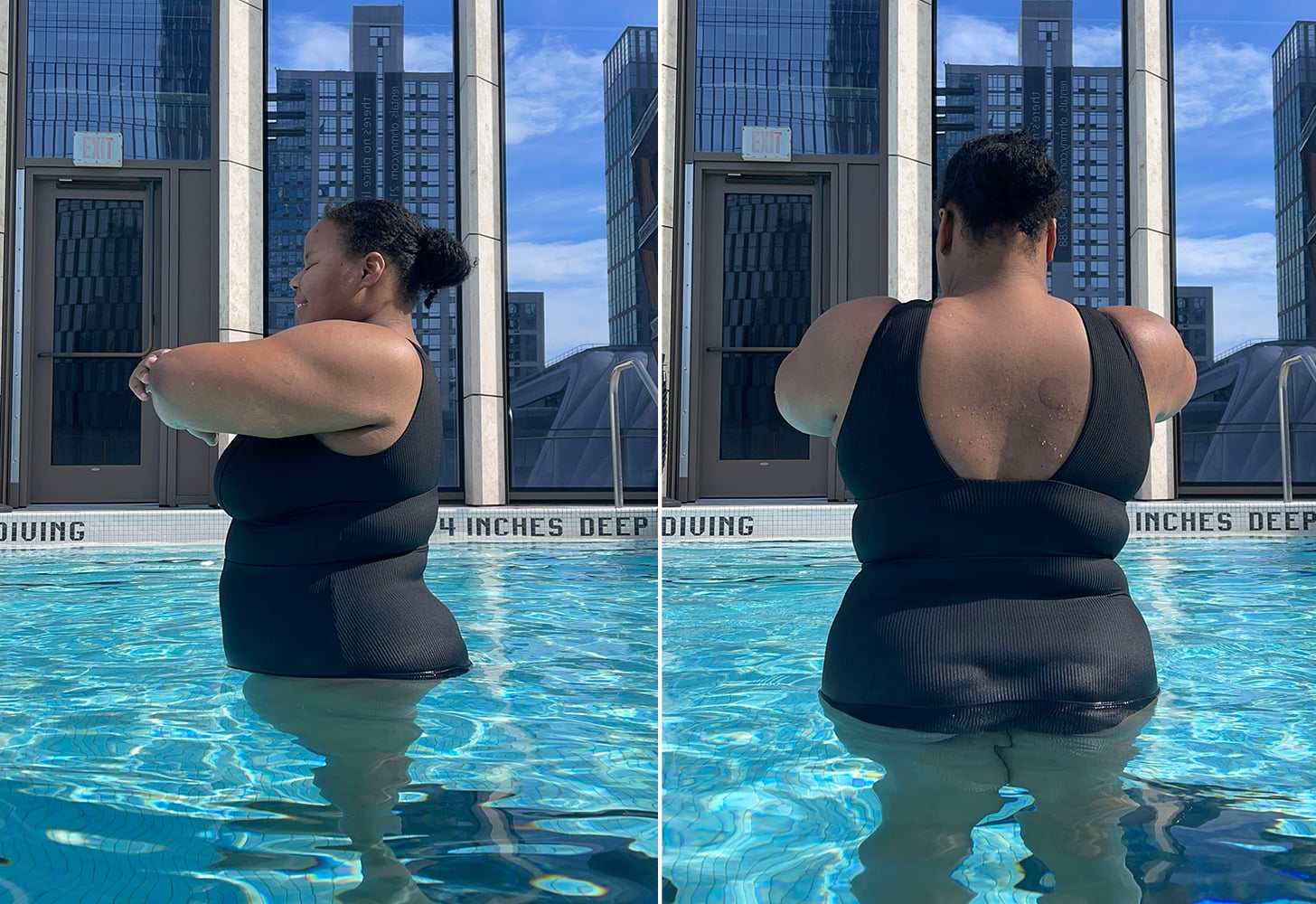 Andie Swimwear Long Torso The Mykonos — Swimsuit side and back ribbed POPSUGAR Review