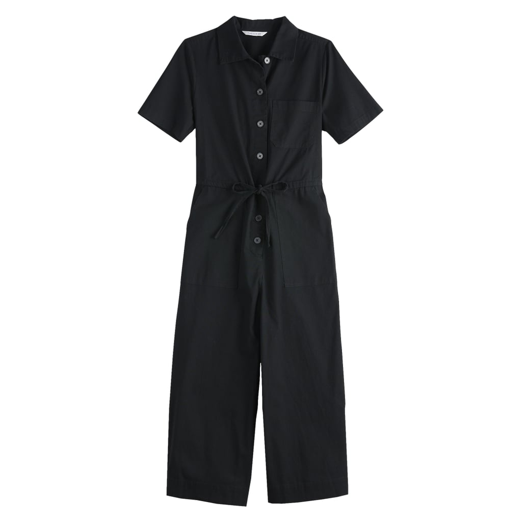 Cropped Utility Jumpsuit in Jet Black