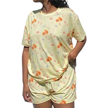  Pajamas Women Short Set Cute Sleepwear Teen Girls 2