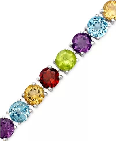 Macy's Blue Topaz Sterling Silver Bracelet 