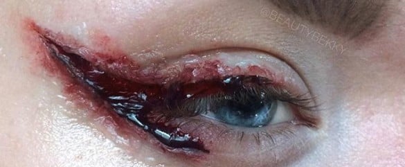 SFX Bloody Cut Crease Makeup