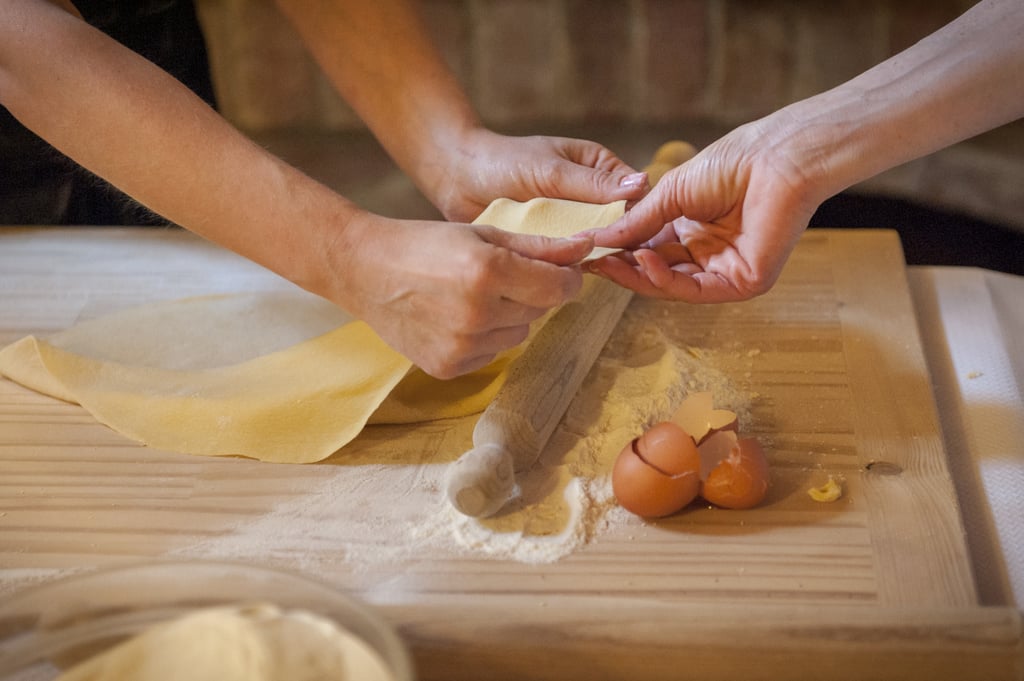 Roll the dough until it's very thin.