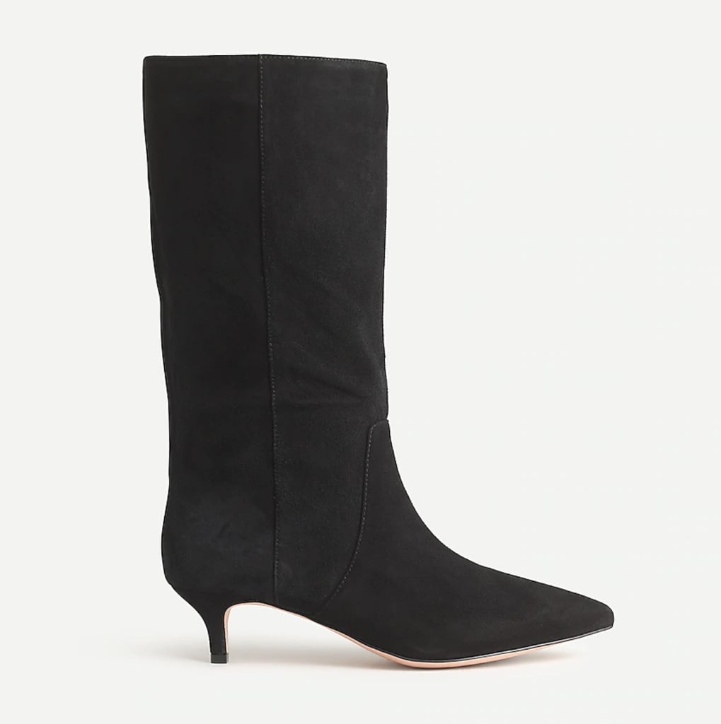 J.Crew Kitten-Heel Slouchy Suede Boots | Winter Boot Trends For Women