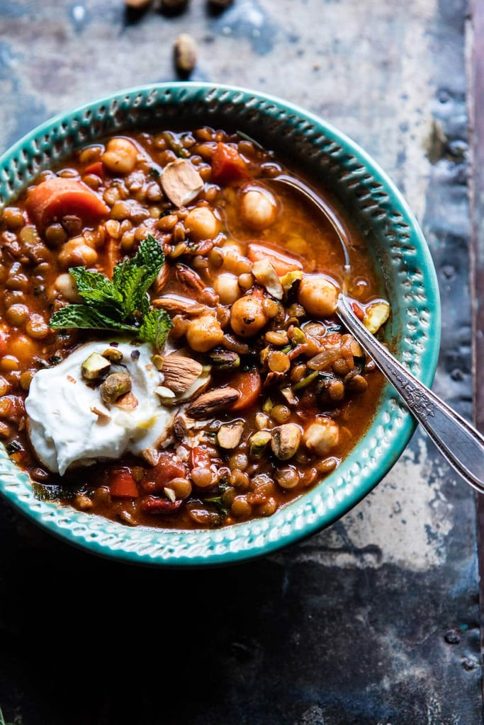 Crockpot Moroccan Lentil and Chickpea Soup