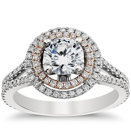 Monique Lhuillier Double Halo Engagement Ring