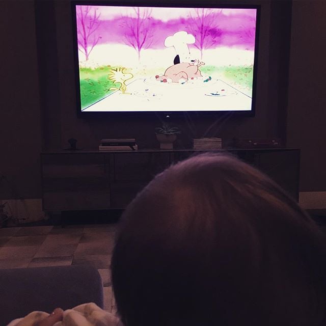 Kourtney Kardashian watched A Charlie Brown Thanksgiving.