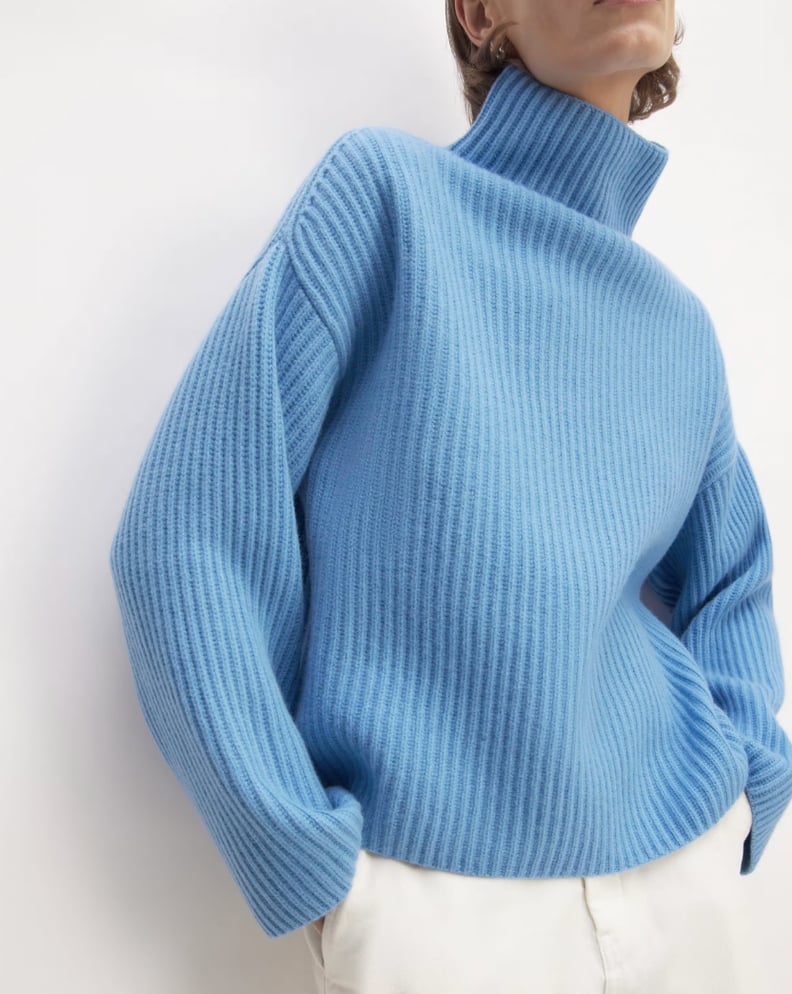A Funnel-Neck Pullover