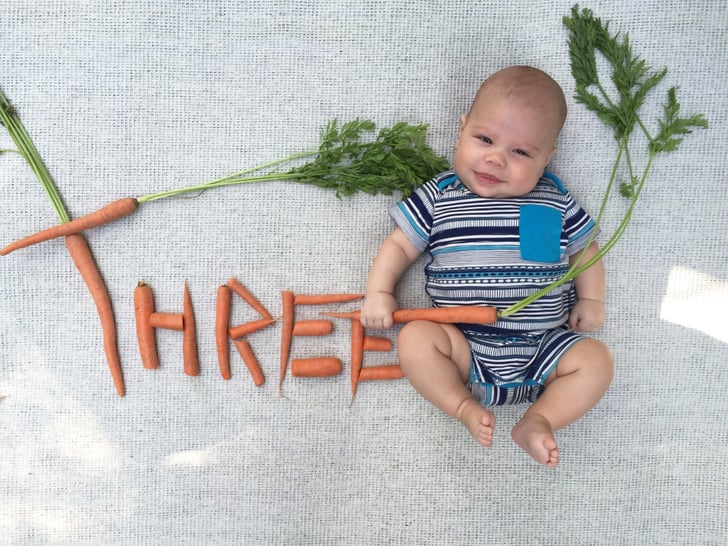 Carrots Baby's Monthly Veggie Photo Series POPSUGAR Family Photo 4