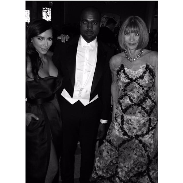 Kim and Kanye made sure to pose with Anna Wintour, who put them on the now-infamous April cover of Vogue.
Source: Instagram user kimkardashian