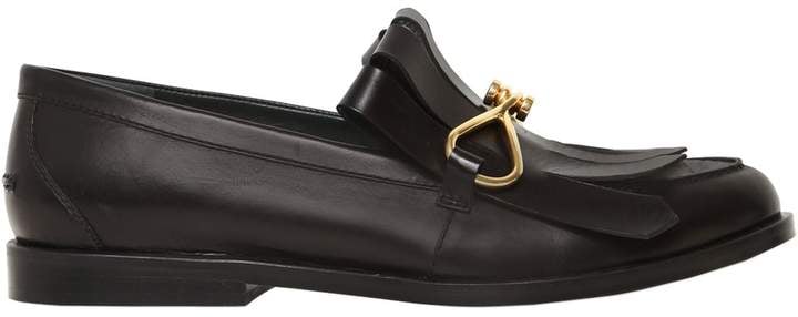 Mulberry Fringed Leather Loafers