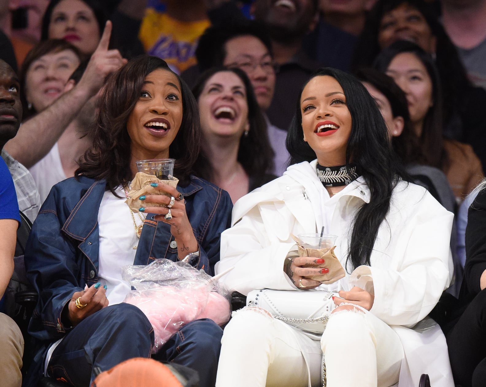 Rihanna at Lakers Game March 2016 | POPSUGAR Celebrity