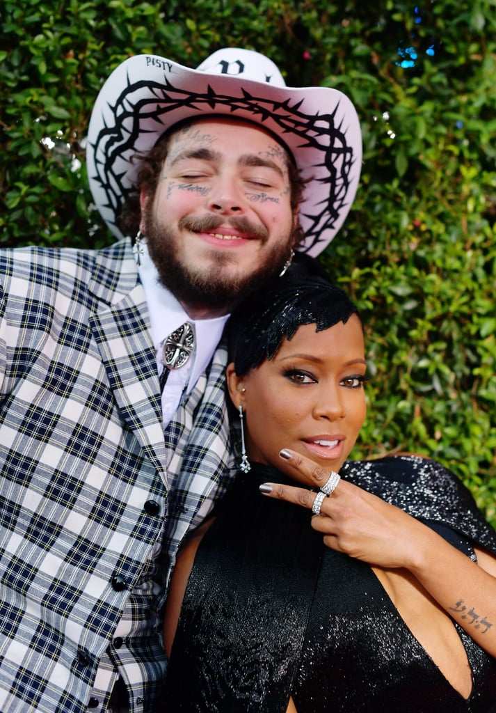 Post Malone and Regina King at the 2019 American Music Awards