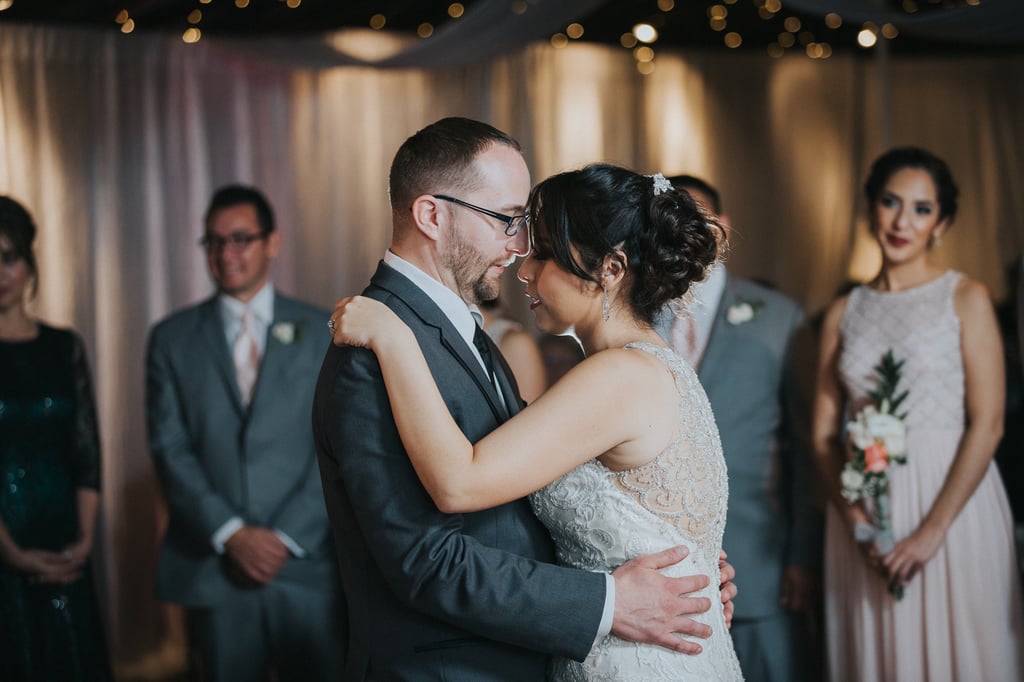 Elegant Wedding Reception With Blush and Gray Colors