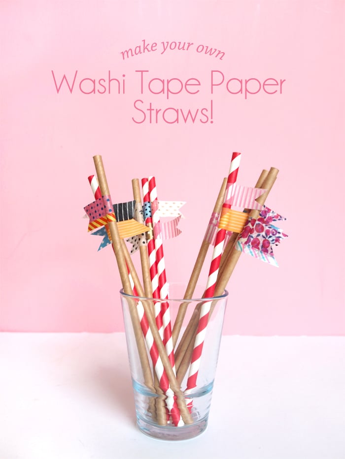 DIY Washi Tape Paper Straws