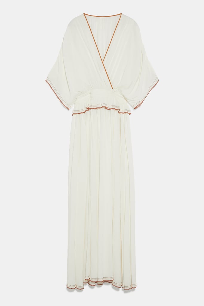 Zara Studio Dress With Contrast Piping