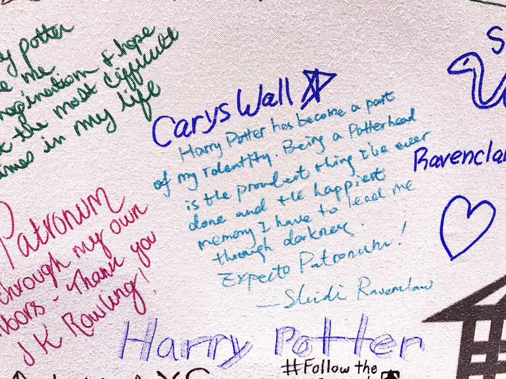 "Being a Potterhead is the proudest thing I've ever done, and the happiest memory I have to lead me through darkness."