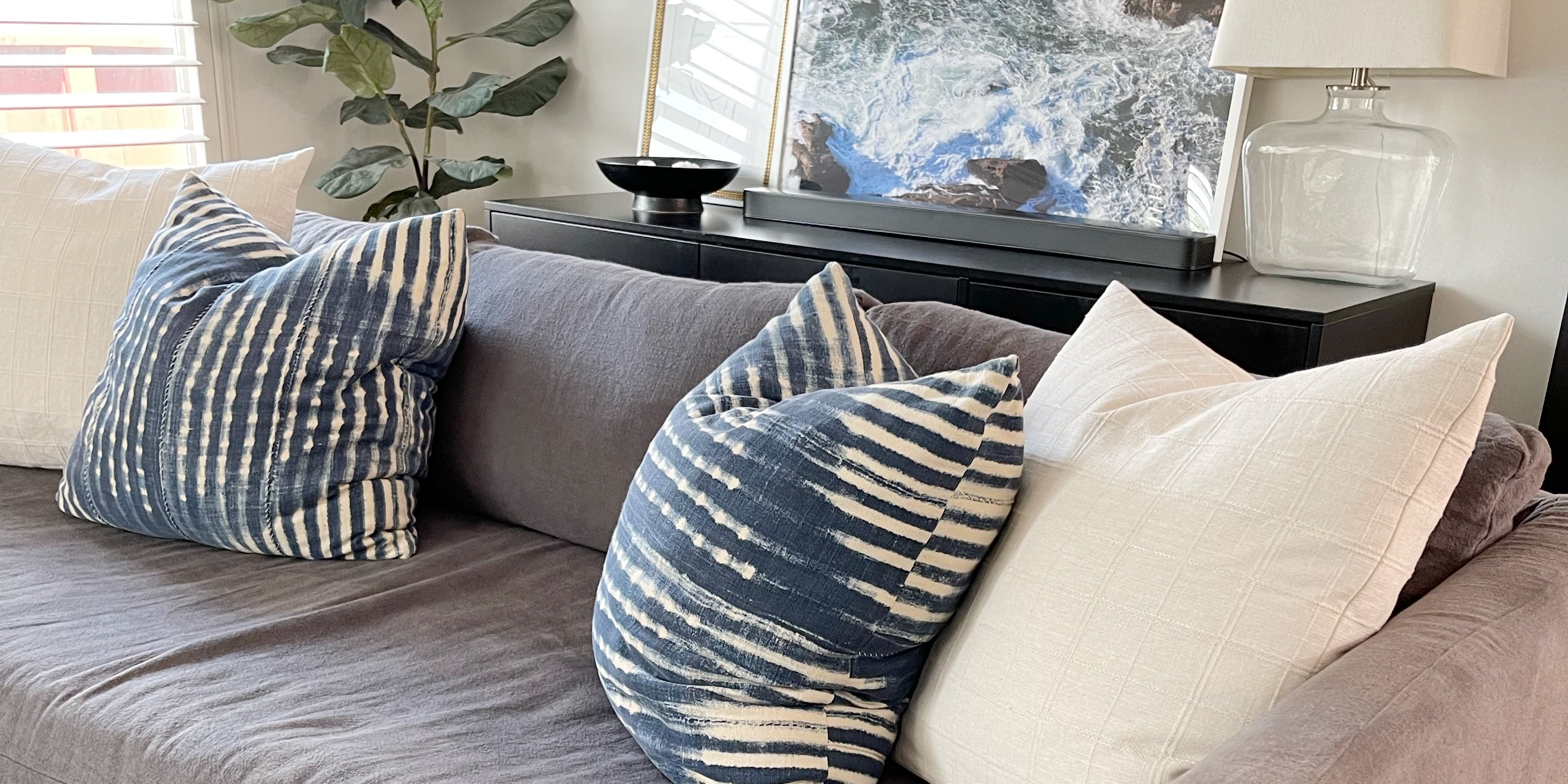 Target s Woven Washed Windowpane Throw Pillow Review POPSUGAR Home