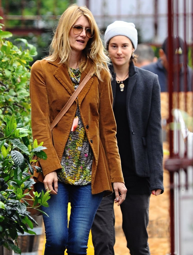 The Fault in Our Stars costars Laura Dern and Shailene Woodley met up in Santa Monica, CA, on Monday.