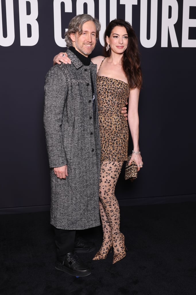Anne Hathaway and Husband Adam Shulman at Paris Fashion Week
