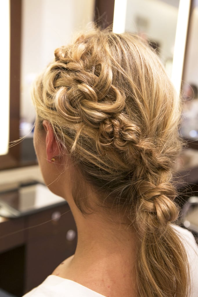 The texture of the knots should flow seamlessly into the top braided section.