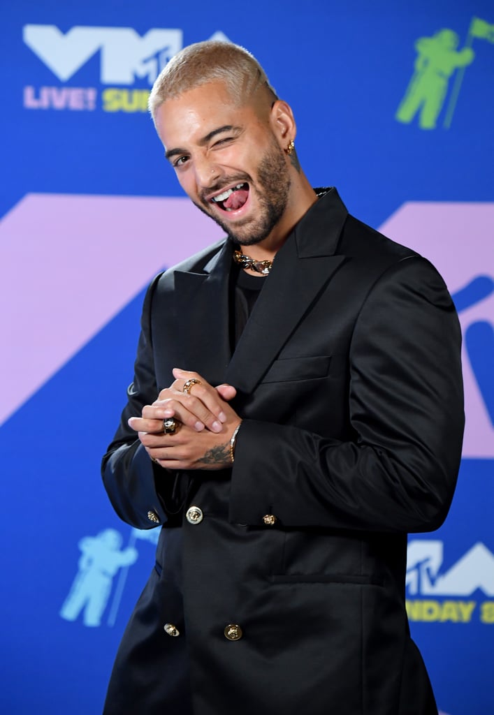 Maluma Wore Silver Fangs to the MTV VMAs 2020 | Photos