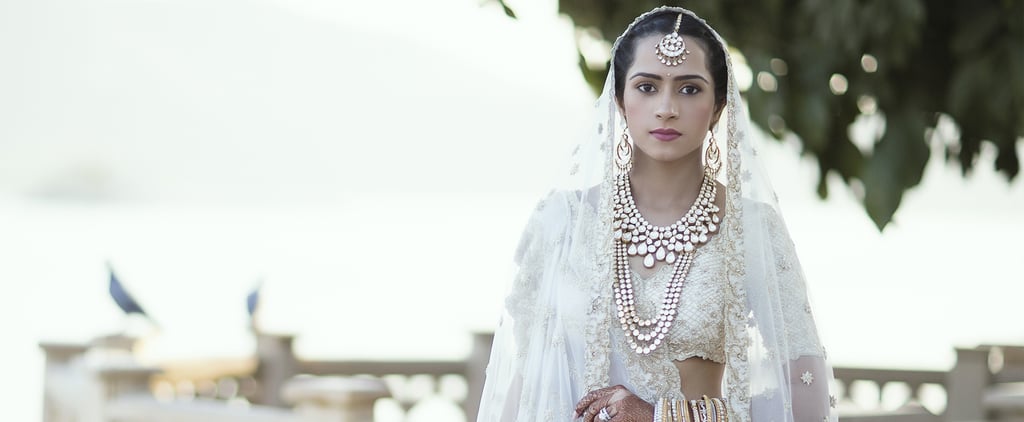 Bride Embroidered Love Story on Wedding Dress