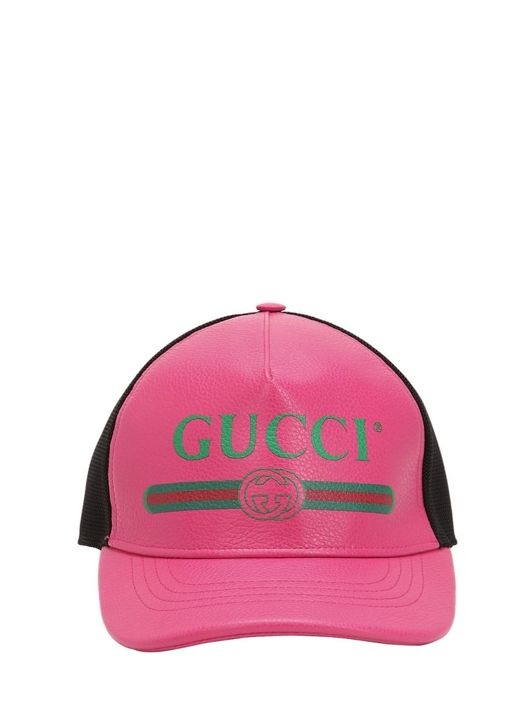 Gucci Vintage Logo Leather Trucker Hat