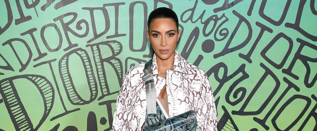 Kim Kardashian's Dior Snakeskin Outfit at Menswear Show