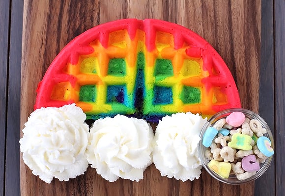 Rainbow Waffles