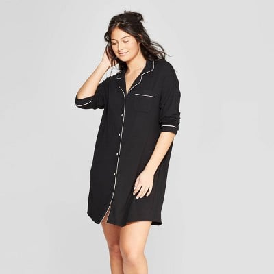 Soft Notch Collar Nightgown