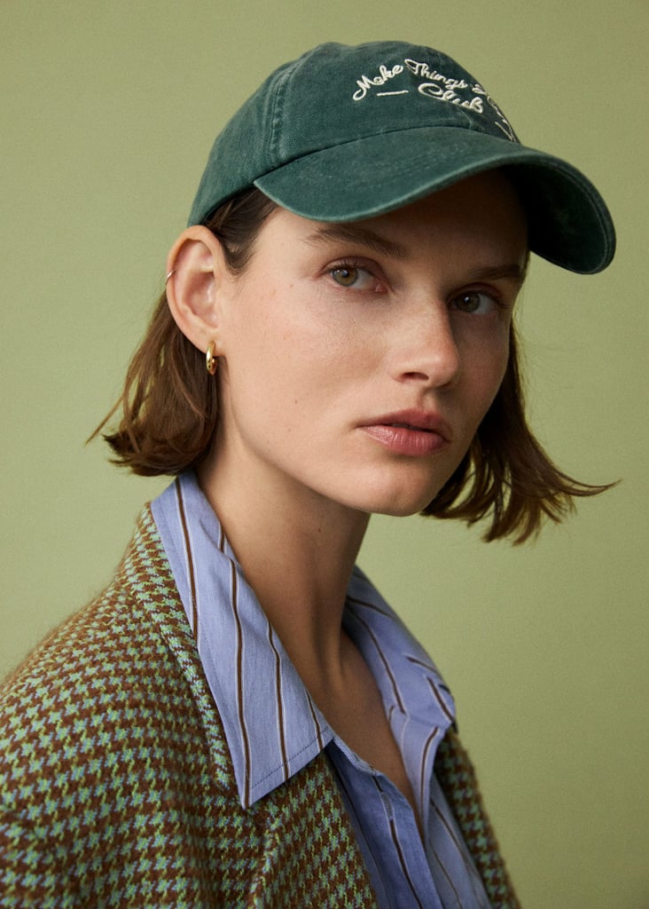 Winter Rave Outfit Idea: Mango Embroidered Cotton Cap