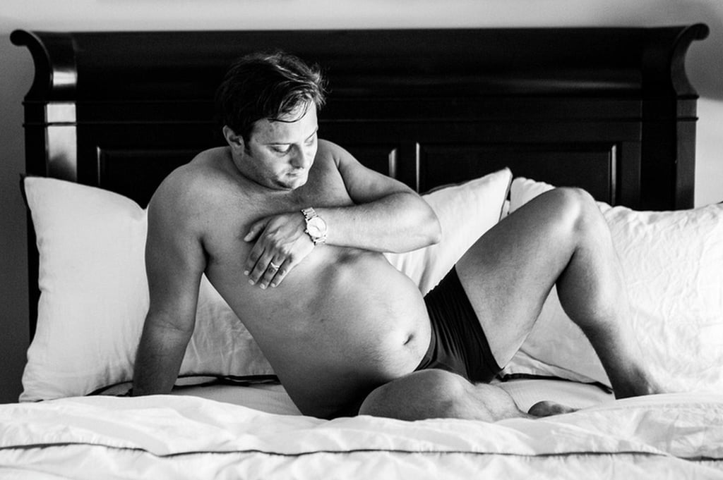 Man Takes Funny Maternity Photos Of His Bare Belly