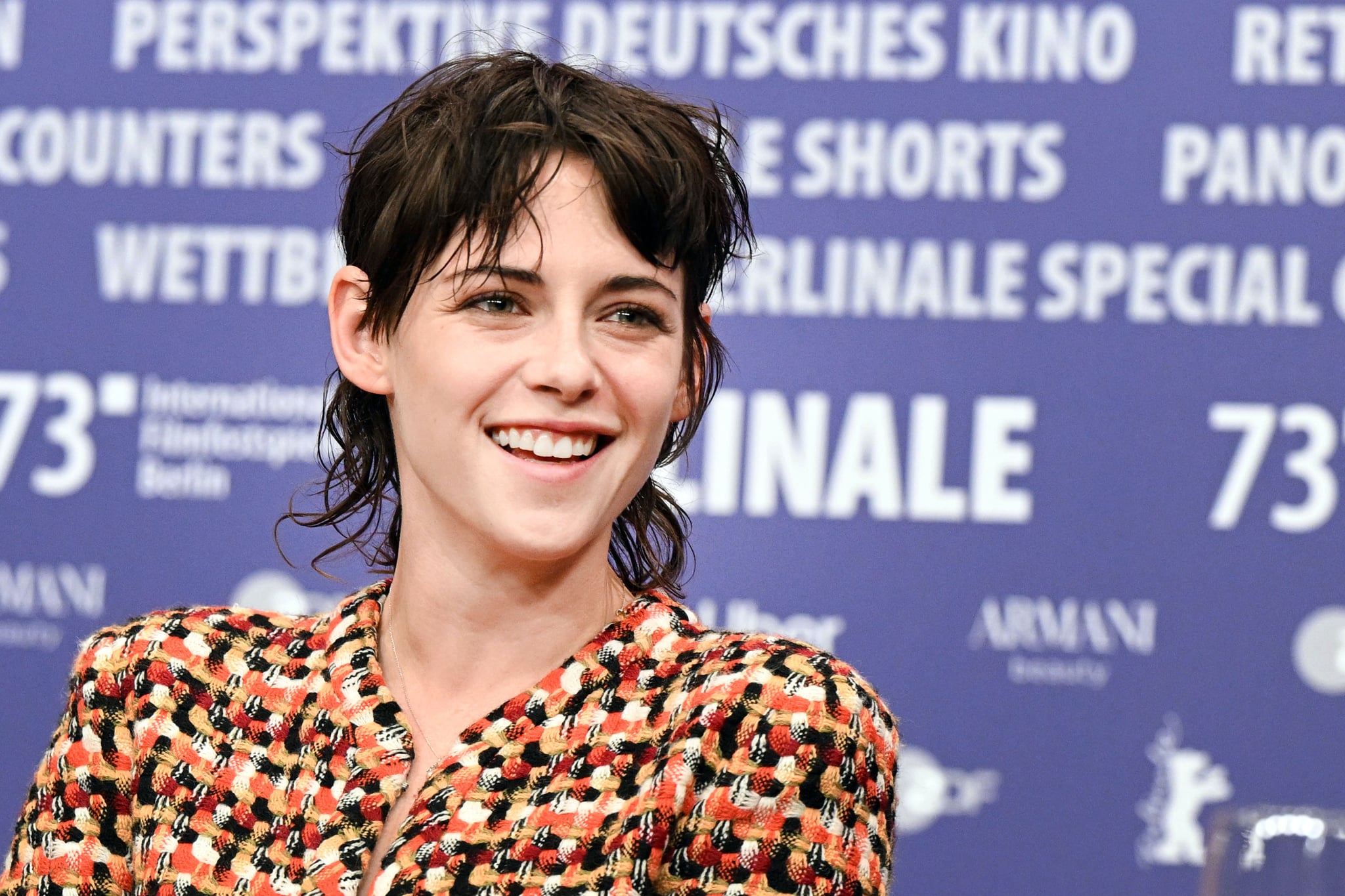 BERLIN, GERMANY - FEBRUARY 16: President of the International Jury Kristen Stewart attends the International Jury press conference during the 73rd Berlinale International Film Festival Berlin at Grand Hyatt Hotel on February 16, 2023 in Berlin, Germany. (Photo by Stephane Cardinale - Corbis/Corbis via Getty Images)