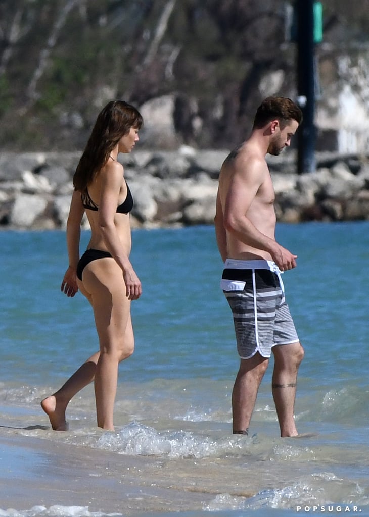 Justin Timberlake and Jessica Biel in the Caribbean 2016