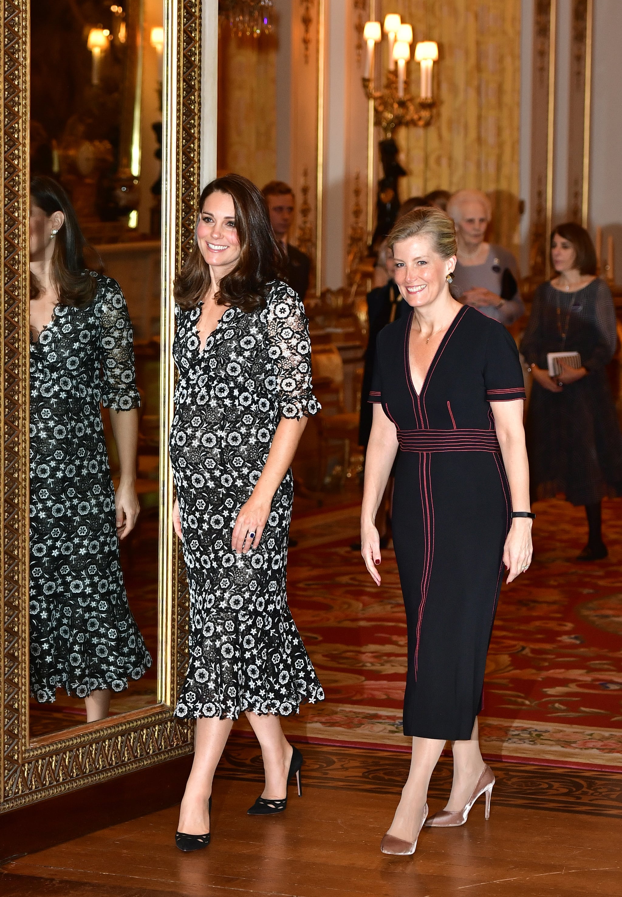 Kate attended the The Commonwealth Fashion Exchange Reception at | Kate  Middleton Welcomed a Baby Boy! Take a Look Back at Her Best Maternity  Outfits | POPSUGAR Fashion Photo 6