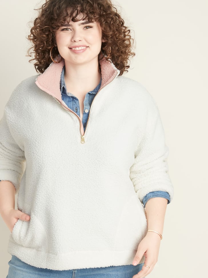 sherpa pullover old navy