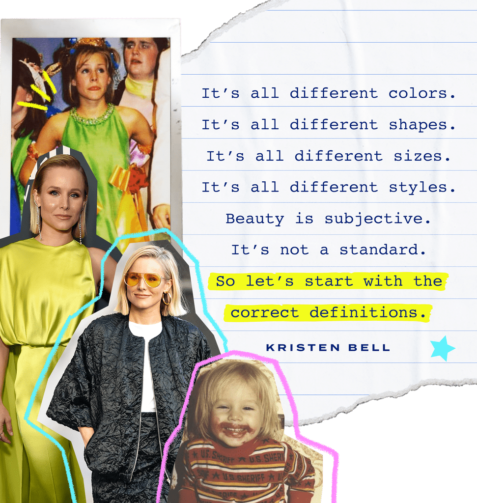 Now, as a mom herself, Bell wants to impart some of her own lessons to her kids — not just around beauty itself but also around beauty standards, self-esteem, and building confidence. (Because there's definitely no standing in line at Hudson's in their future.) 
"I want to teach them that number one, beauty is a rainbow," she said. "It's all different colors. It's all different shapes. It's all different sizes. It's all different styles. Beauty is subjective. It's not a standard. So let's start with the correct definitions." 
She continued, "Beauty is also a feeling; it's not a visual. And that you will feel attractive if you are happy, you will be happy if you have self-esteem, you will have self-esteem if you are doing esteemable acts, whether that's helping someone because you can, maintaining joy and trying to spread it, actively trying to reduce someone else's suffering, or taking some time for yourself. Anything that makes you feel happy, you will feel attractive."
That's right, everyone: Clinique Bonus or not.