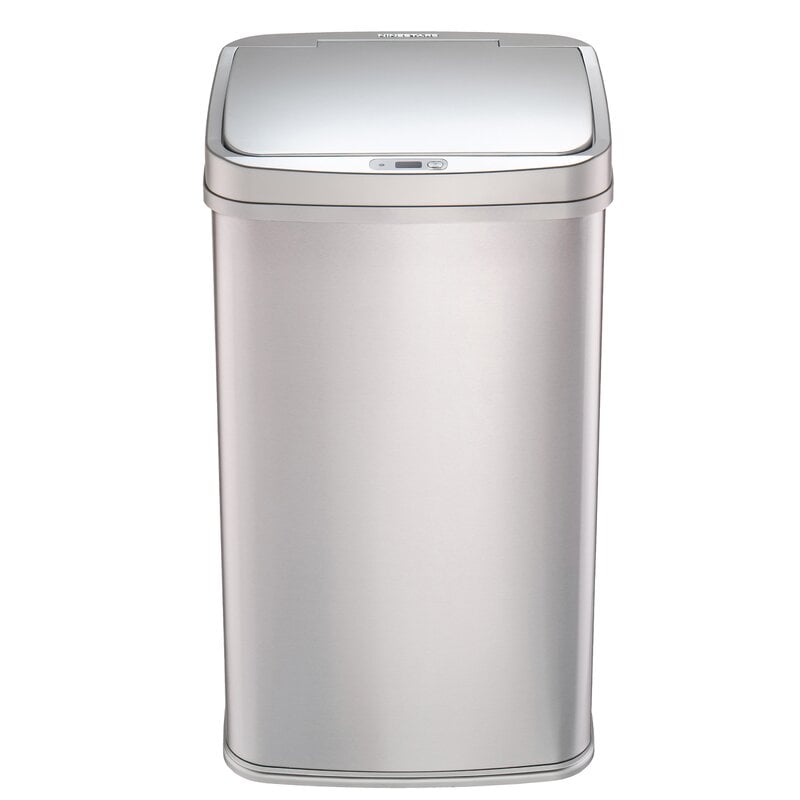 Stainless Steel 13.2 Gallon Motion Sensor Trash