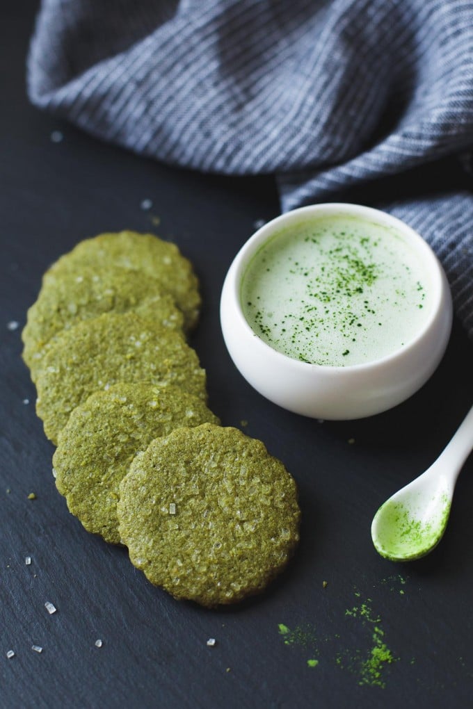 Gluten-Free Matcha Shortbread Cookies