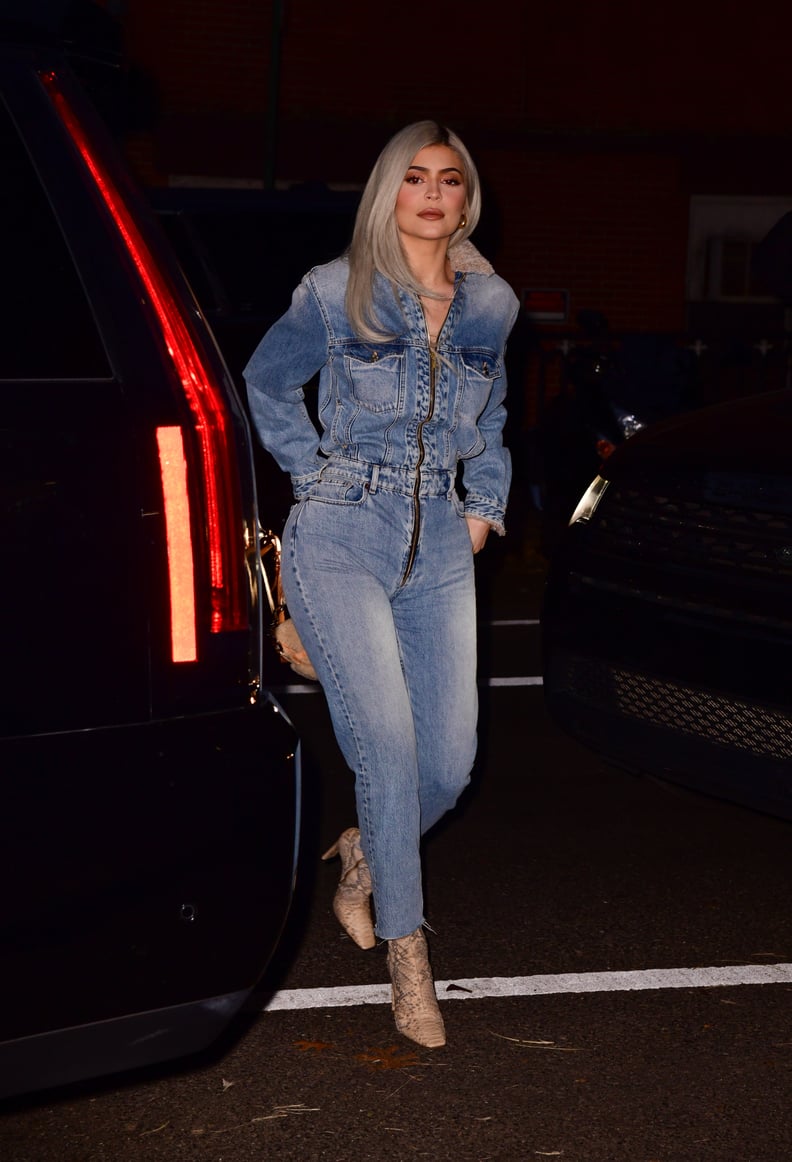 Kylie Jenner s Denim Jumpsuit November 2018 PS Fashion