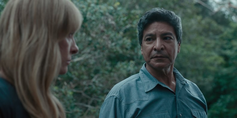 Pieces of Her. (L to R) Toni Collette as Laura Oliver, Gil Birmingham as Charlie Bass in episode 104 of Pieces of Her. Cr. Courtesy Of Netflix © 2022