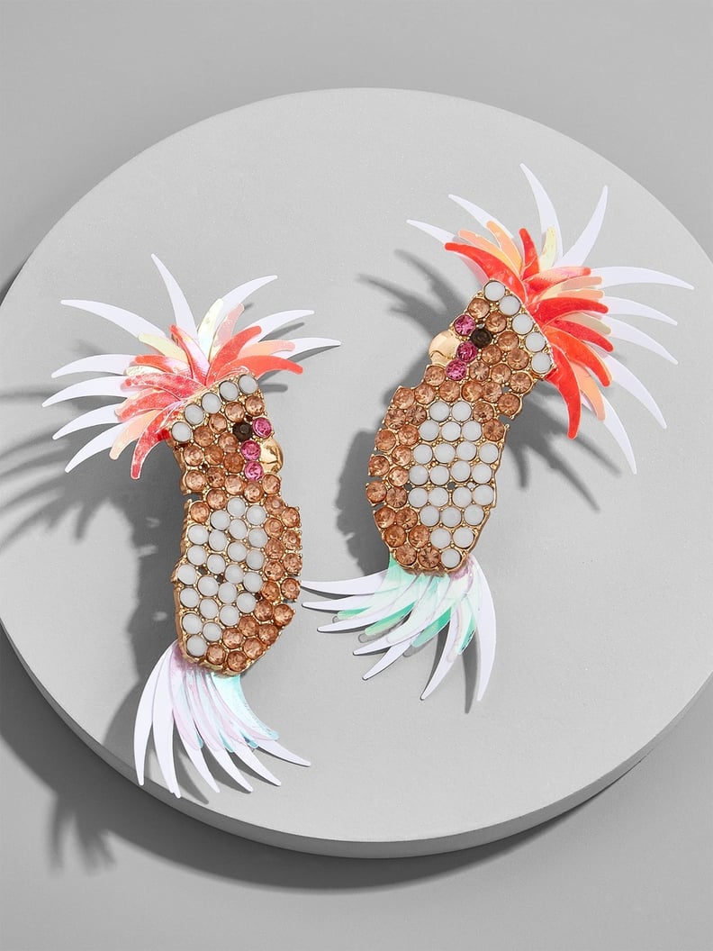 Upside Down Pineapple Earrings With a Baby Pink Tassel 