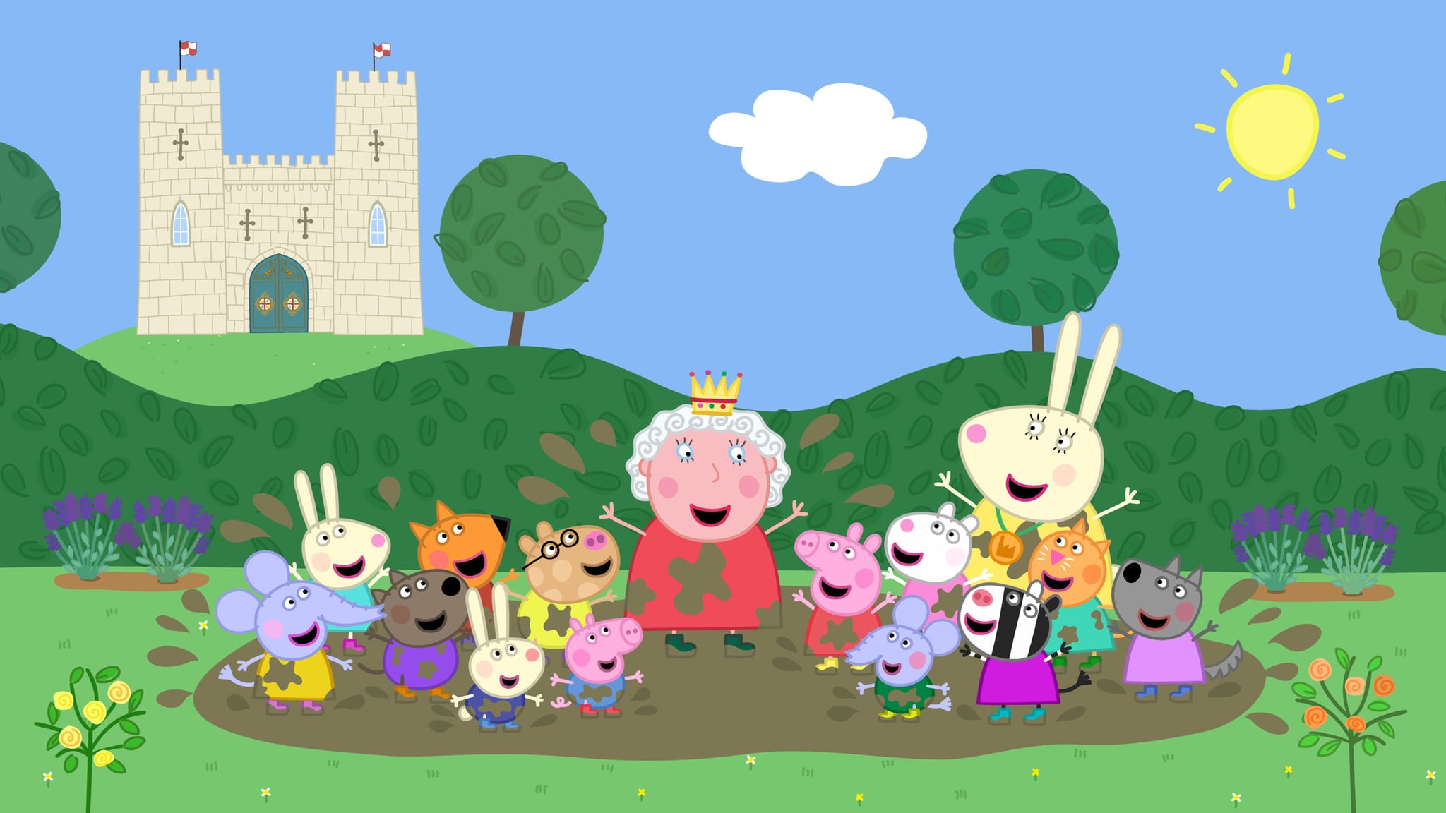 PEPPA PIG, The Queen (center), Peppa Pig (right of Queen), 'The Queen', (Season 4, ep. 427, aired June 4, 2012). Nickelodeon / courtesy Everett Collection