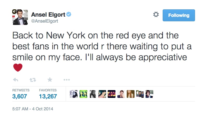 When He Really Appreciated His Fans