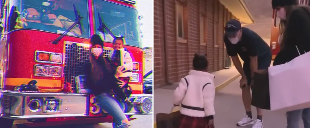 Khloé Kardashian Takes Daughter True to a Local Fire Station to Deliver Toy Donations