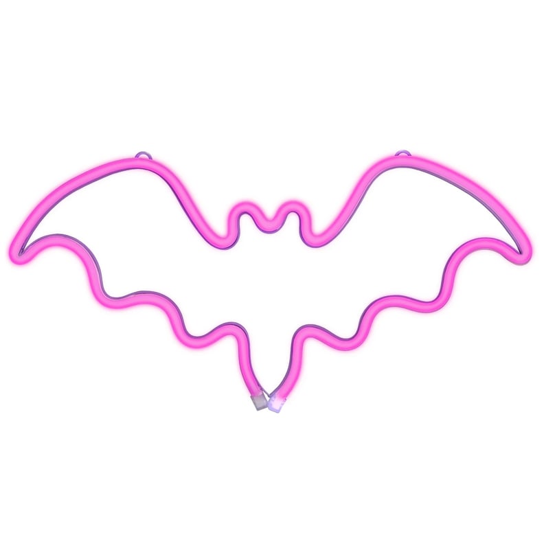 Halloween Faux Neon 2-Function Purple Bat