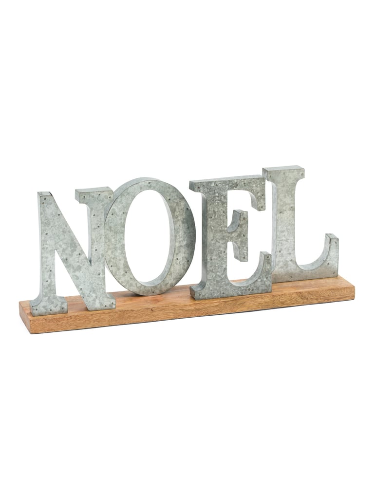 Galvanized Metal Noel Sign